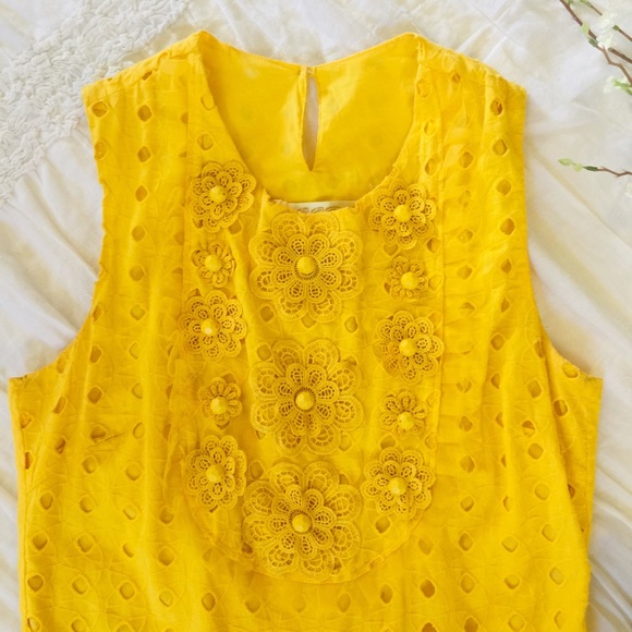 Yellow BB Dakota Eyelet Shift Dress - Picture 2 of 7